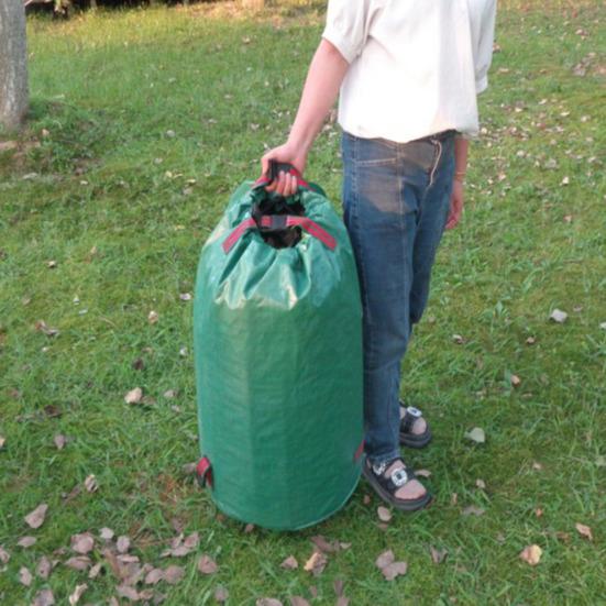 Heavy Duty Leaf Bag Reusable Yard Waste Bag Collapsible Lawn Bag Garden Leaf Collection Bag for Grass Clippings Branches