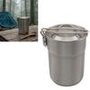 Folding Handle Stainless Steel Mug Stainless Steel Backpacking Cup Camping Coffee Pot  Camping