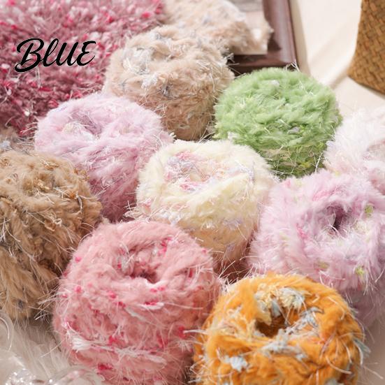 Smooth Weaving Yarn 33M Faux Fur Blend Yarn Soft Fuzzy Mohair for Crochet Thread Knitting DIY Sweater Scarf Hat Colorful Craft Beginners Knitting