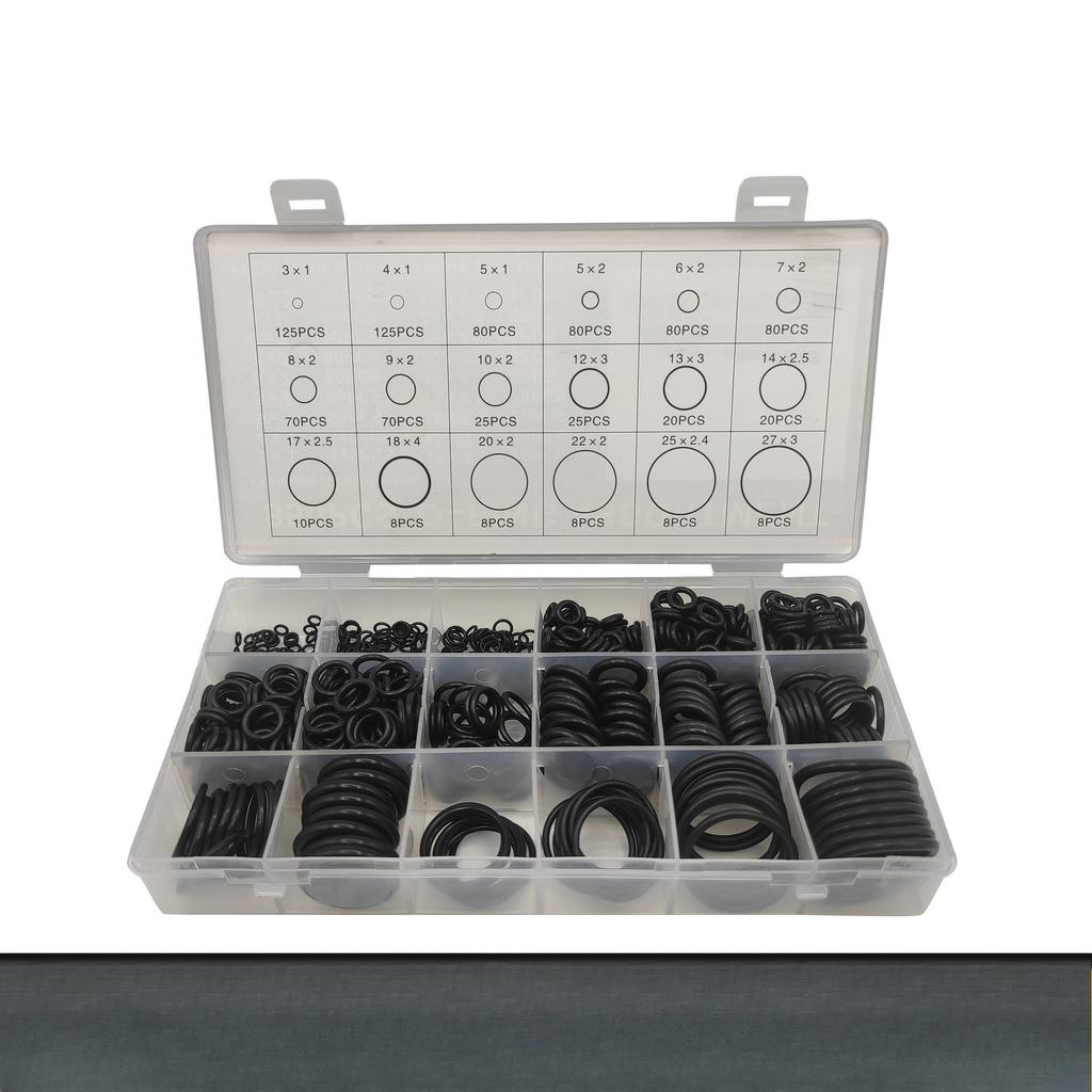 850pcs O-ring Set, Black Leather Ring, Sealing Ring, O-ring, High Temperature and Pressure Resistant Ring Set