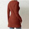 Elegant Women Long Sleeve Sweater Fashion Button Knit Square Collar Off Shoulder Casual Commuting Pullover Autumn Winter