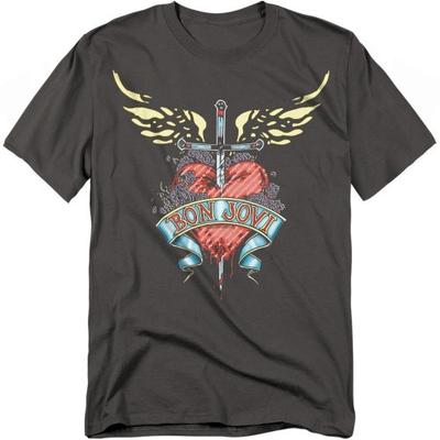 Bon Jovi Unisex Adult Dagger Heart T-Shirt