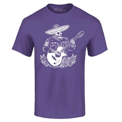 Mariachi Skeleton Guitar T-shirt Day of the Dead Halloween Shirts