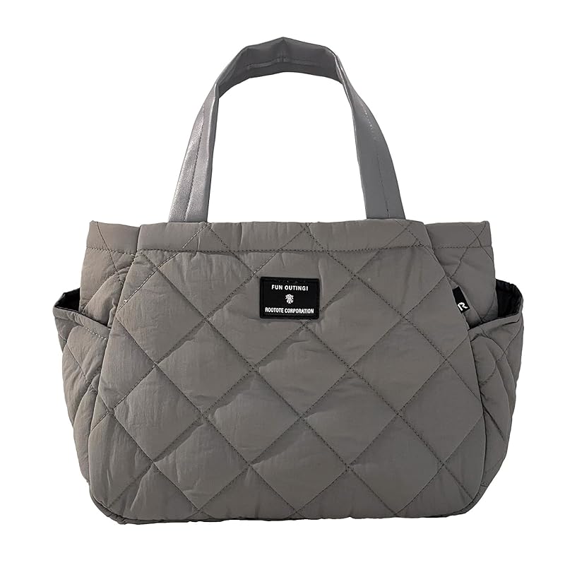 

[Root] with partitions Water repellent treatment quilting Smaller independence tote bag LT deli Paluti Quilt Deli ladies 03 gray