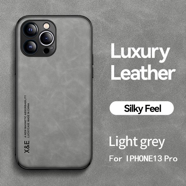 

Роскошный кожаный магнитный силиконовый чехол с автомобильным креплением для Iphone 11 12 13 14 Pro Max Mini Xr X Xs Se 7 8 Plus противоударный чехол for 14 plus