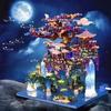 1460 Particles Fairy Pavilion Building Blocks Suitable for Holidays Birthdays New Year Gifts Abs Materials Mixed Color Building Blocks
