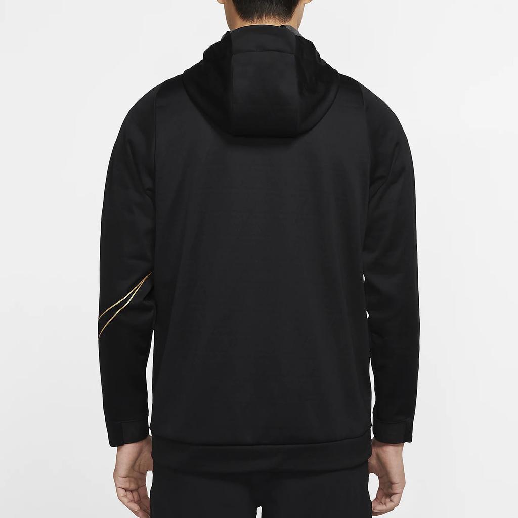 Nike Logo Printed Full-Length Zip Training Jacket Men Jacket Black CU3678-010