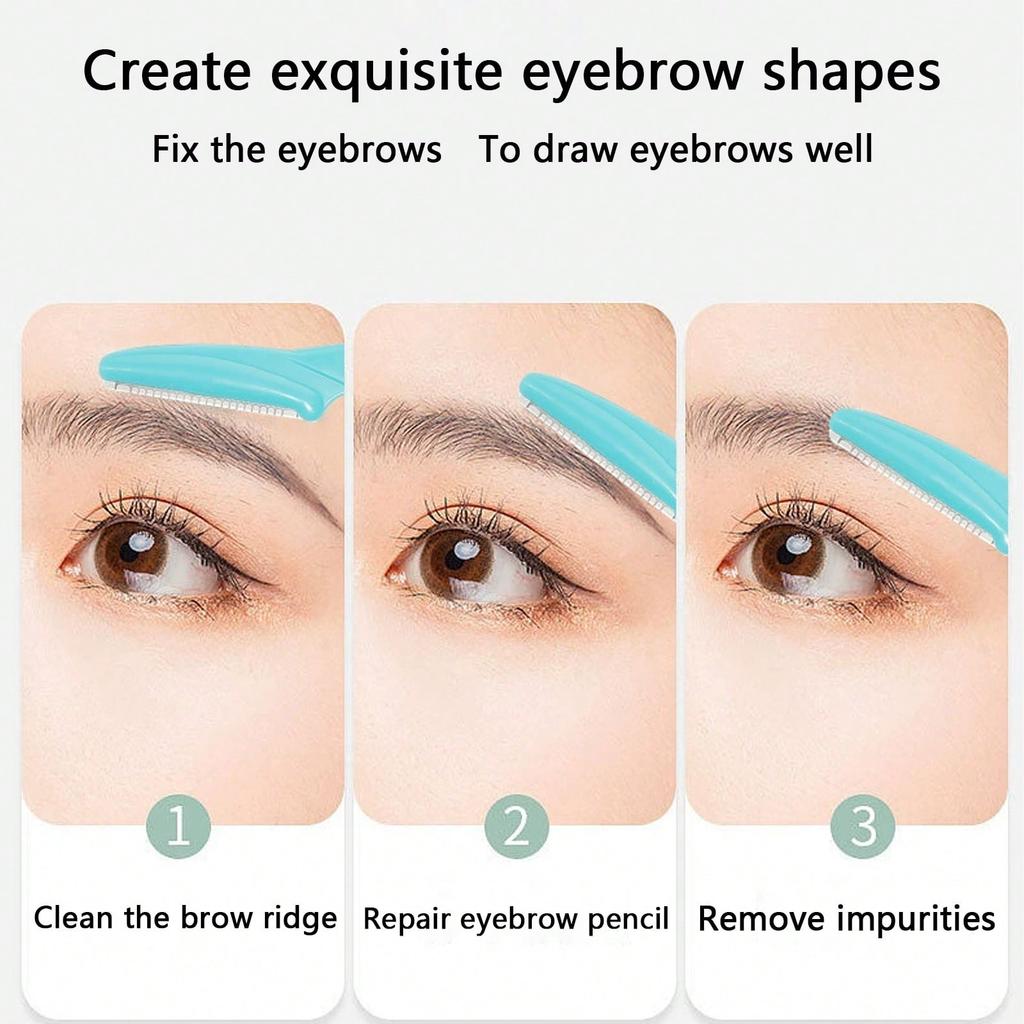 1/3PCS Eyebrow Trimmer, Hair Scraper, Eyebrow Repair Tool, 4g With Knife Net, Portable Storage, Can