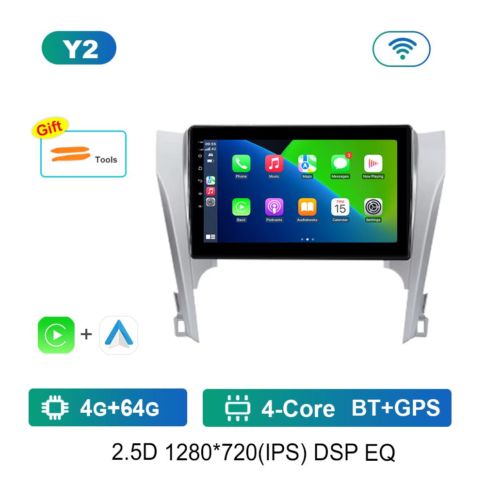 Wireless Carplay Android OS 10'' for Toyota Camry 2011 - 2014 Video Multimedia Player DSP Stereo 4G IPS Screen GPS Navi WiFi