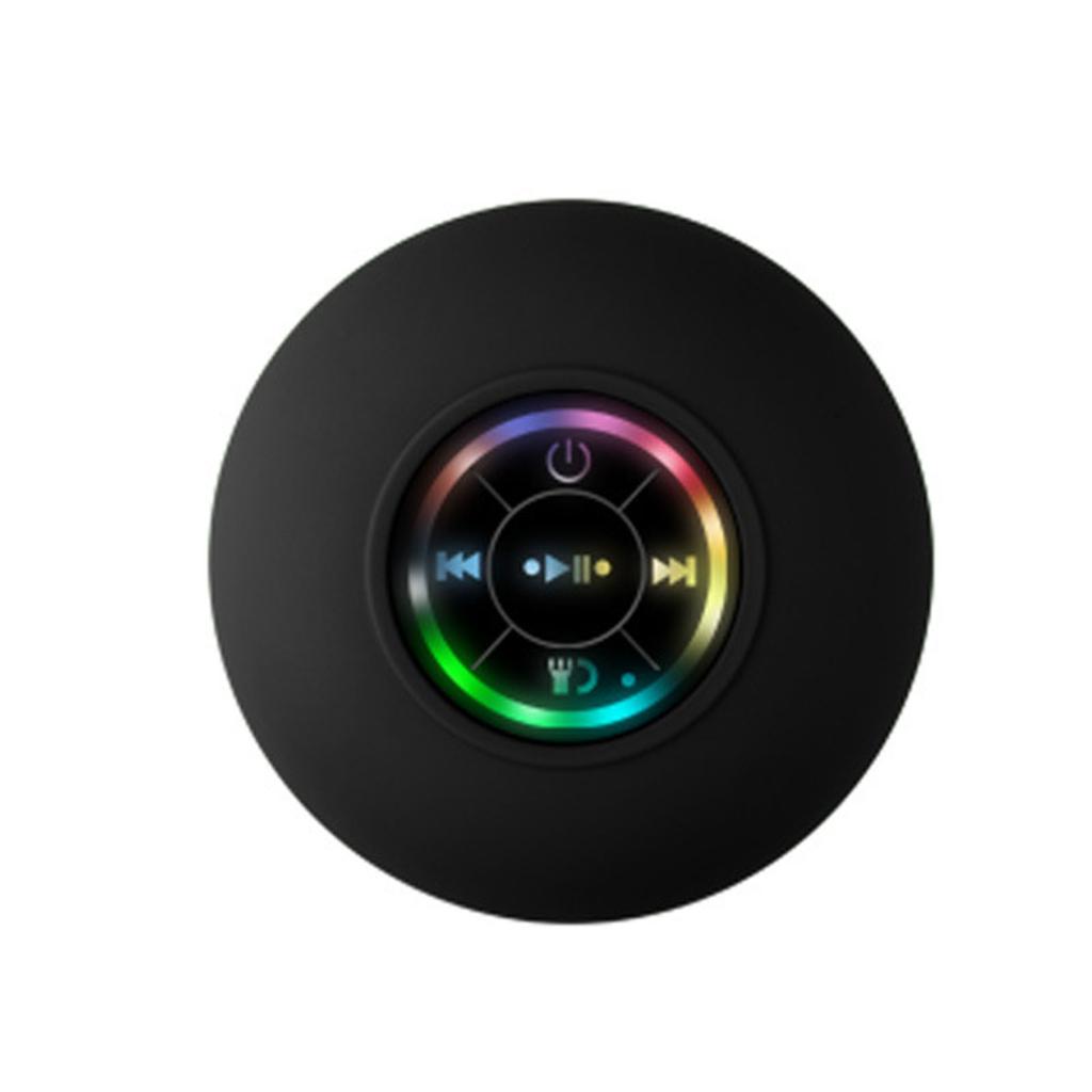 Bluetooth-compatible Shower Speaker, IPX4 Waterproof Wireless Portable Speakers with LED Light, FM Radio, Suction Cup