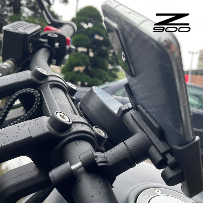 For Kawasaki Z900 Z900 2017 2018 2019 2020 2025 2025 Motorcycle Mobile Phone Holder GPS Navigator Mirror Handlebar Bracket