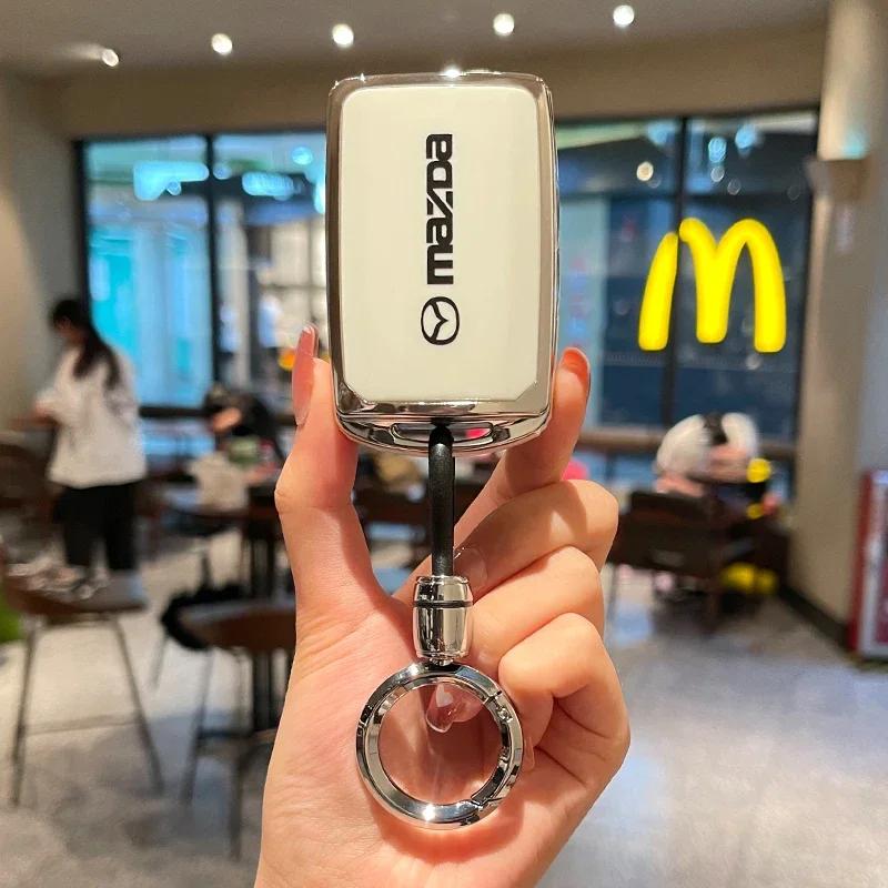 For Mazda 3 Alexa CX30 CX-4 CX5 CX-5 CX8 CX-8 CX-30 CX9 CX-9 Keychain CZSTW Accessories TPU Car Smart Remote Key Case Cover Shell