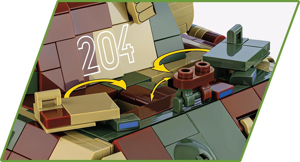 COBI 2654 Pz.Kpfw. V Panther Ausf. A, Colecție Istorică WWII, 1:Model Tanc Scara 28, Blocuri ABS, Kit Tanc Asamblat, Pentru Vârste de 8 Ani și Peste