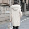 Women's Mid-Length 2025 Winter Sheepskin Down Jacket with Genuine Leather and Fox Fur Hood Collar