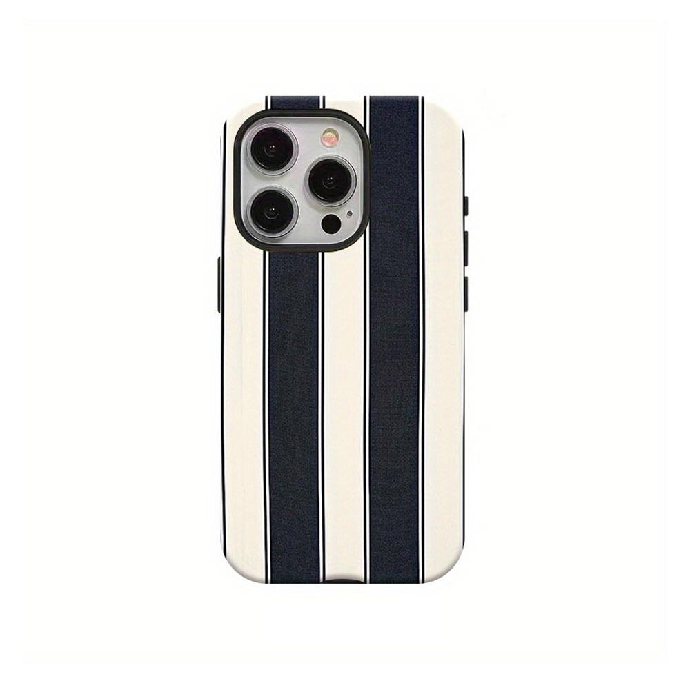 

Роскошный стильный чехол Clmj сине-зеленой полоской для iPhone 17 16 15 14 13 12 11 X Air Pro Max Plus Двухслойный чехол iPhone XR