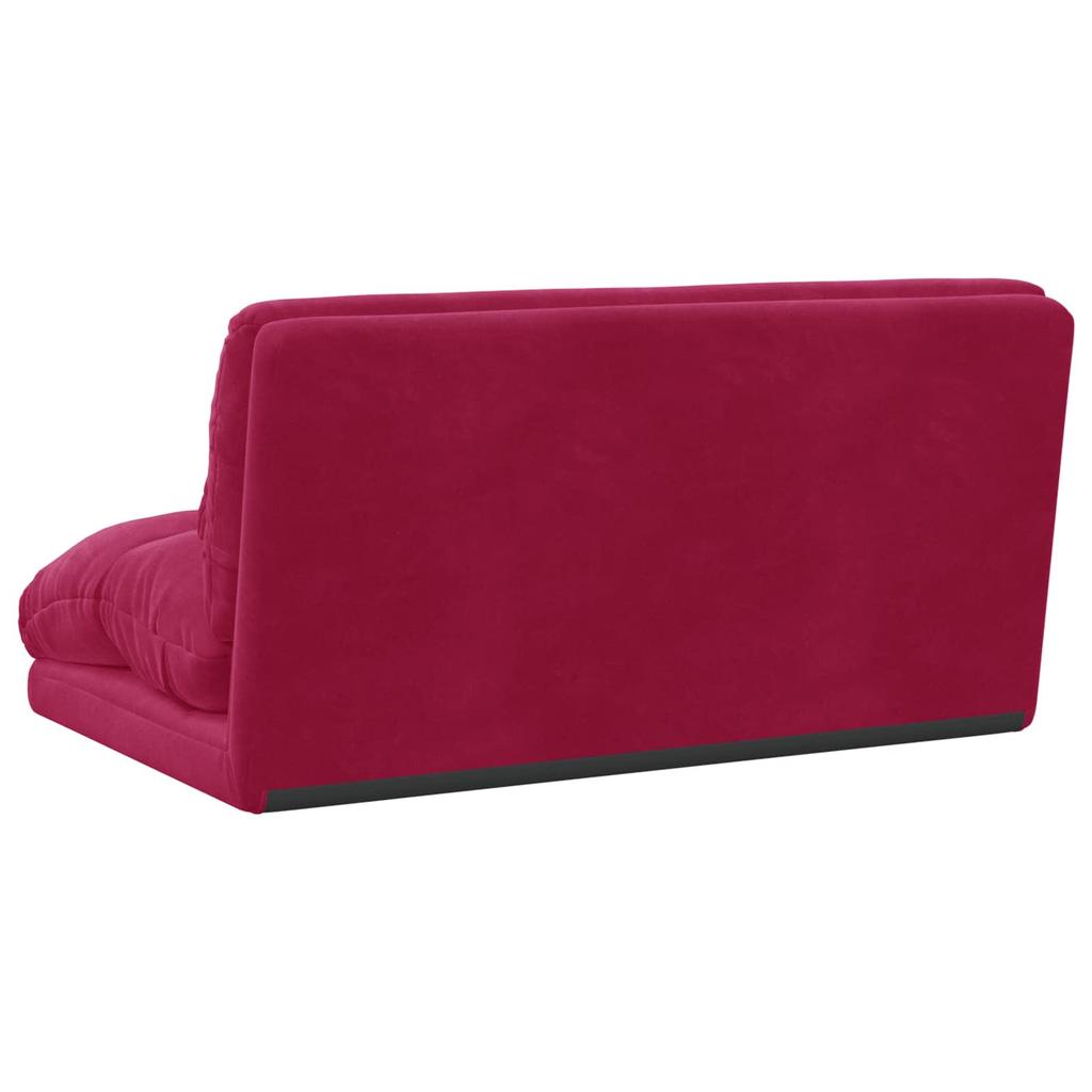 Adjustable Floor Chair Burgundy Velvet