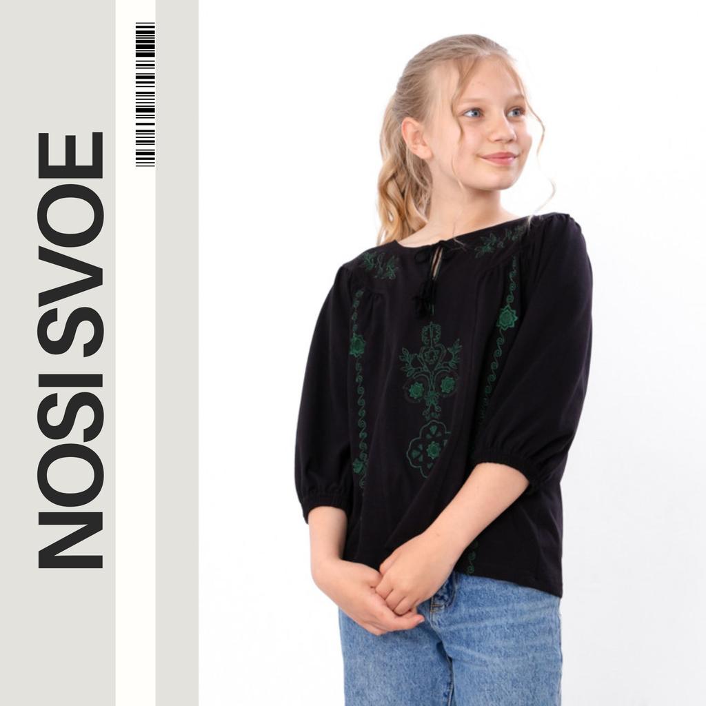 Embroidered Blouse for Teen Girls – Ethnic Ukrainian Style, Summer, 6450-036-22 HC