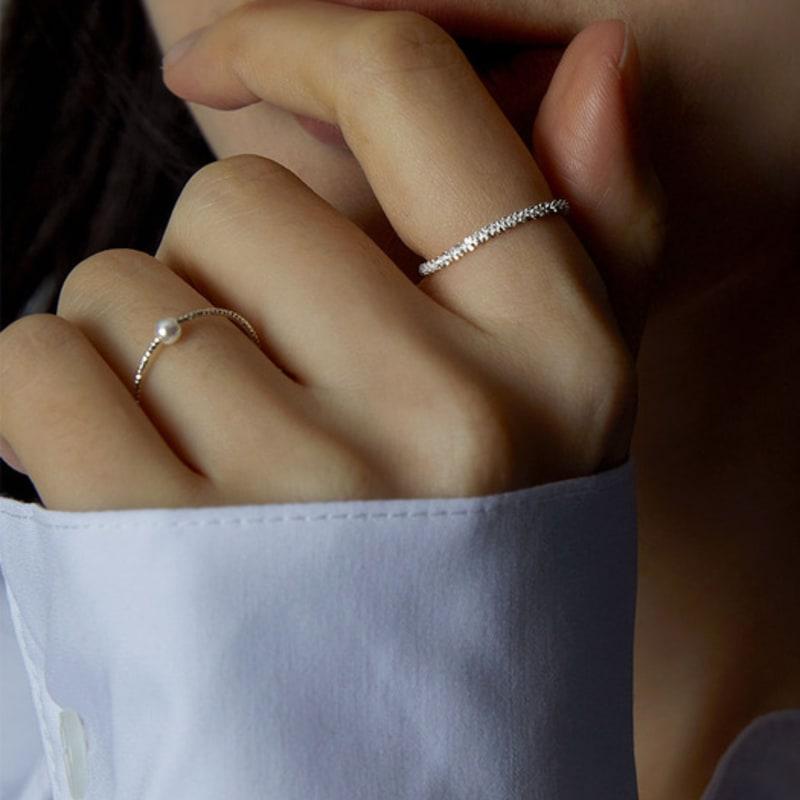 JUDY AND PAUL [925 Silver] Ariella Daily Point Chain Ring