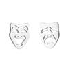 Halloween Cherry Studs, Mushroom Earrings & Hollow Bear Paw Heart Ear Cuff - Stainless Steel Jewelry