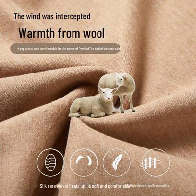 Wool Silk Thermal Underwear Set: Seamless, Self-Heating Velvet for Men & Women - Perfect for Autumn and Winter