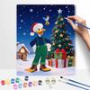 Disney Donald Duck Christmas Tree Paint by Numbers Painting Kit Hand Painted Home Decor Gift