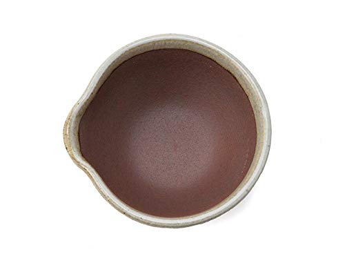 Banko Ware Grooveless Mortar (Half White) Small with Japanese Pestle