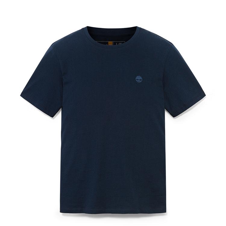 Timberland Navy Left Chest Small Logo Embroidered Crew Neck Short Sleeve T-Shirt A6DKU-Z02 XL