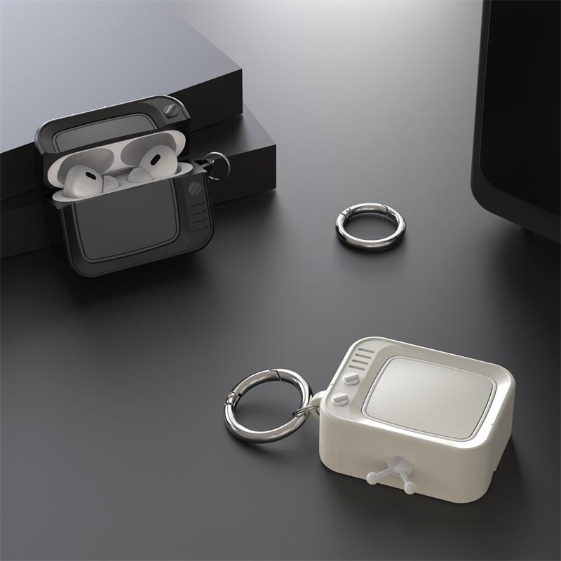Retro TV Case for AirPods Pro 2 Charging Box Wireless Headphone Cover for AirPods 4 Case Cartoon Earphone Case Accessories
