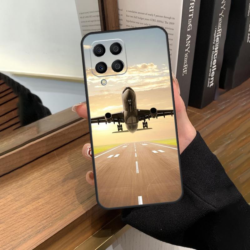 Airplane Plane Aircraft For Samsung Galaxy M13 M23 M33 M53 M21 M31 M51 M30s M20 M12 M32 M52 M14 M34 M54 Phone Case