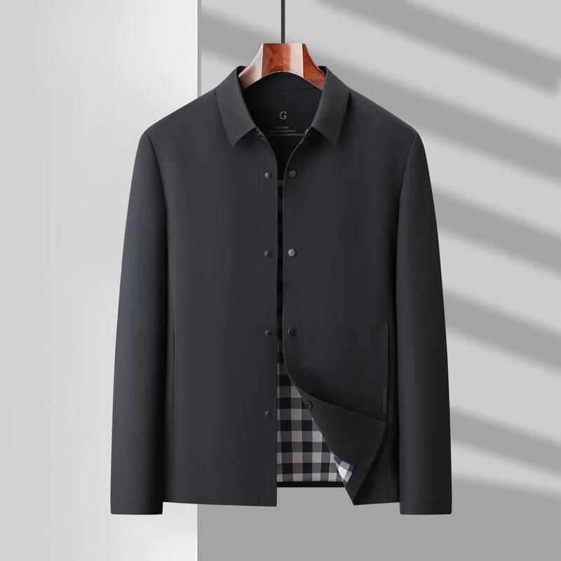ROMON Men's Business Casual Anti-Wrinkle Lapel Jacket
