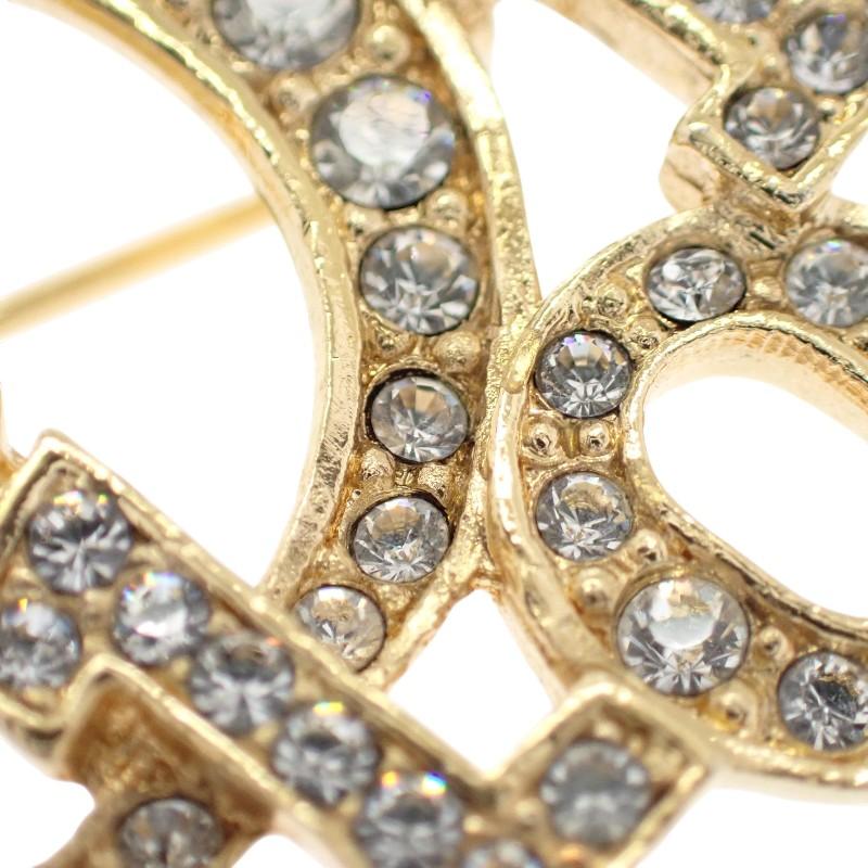 Dior Brooch Gold metal/Rhinestone Women