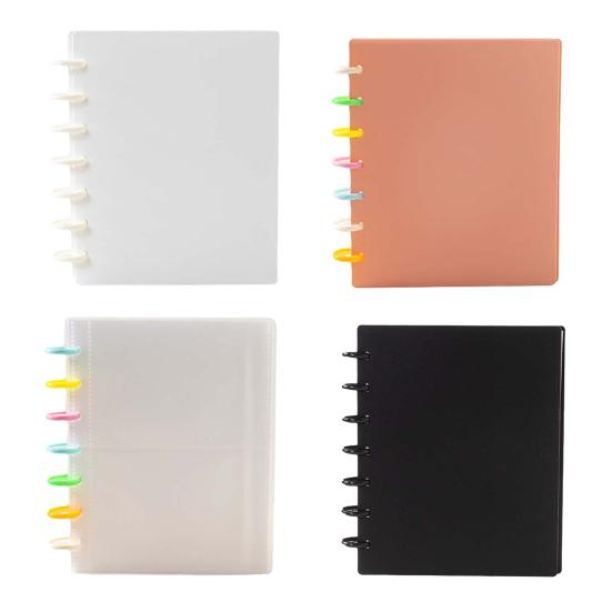 Pilzloch-Album, 3-Zoll-Foto-Karten-Organizer mit klaren dicken Seiten, bunter Druckknopfverschluss, stilvolle Morandi-Farben, perfekt zum Sammeln