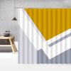 Modern Geometric Pattern Printing Waterproof Shower Curtain Black Gray Blue Creative Design Bathroom With Hook Screen Washable