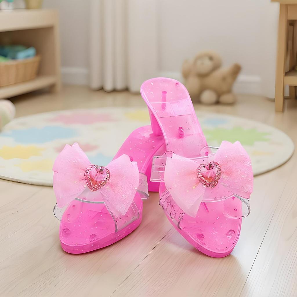 Sapatos de Princesa de Festa Adereços para Fotos Chinelos de Cristal Saltos para Fantasia para Menininhas Entusiastas de Fantasia Palco Evento Familiar de Feriado