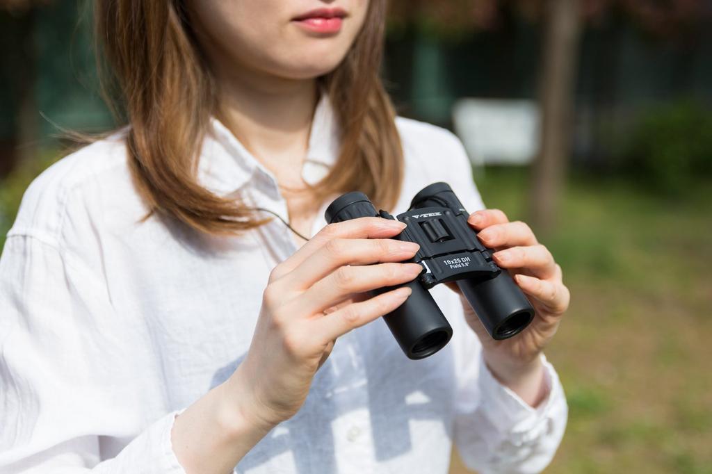 Kenko V-TEX 10x25 DH Roof Prism Binoculars, 10x Magnification, 25mm Aperture, Dual-Axis, VT-1025D