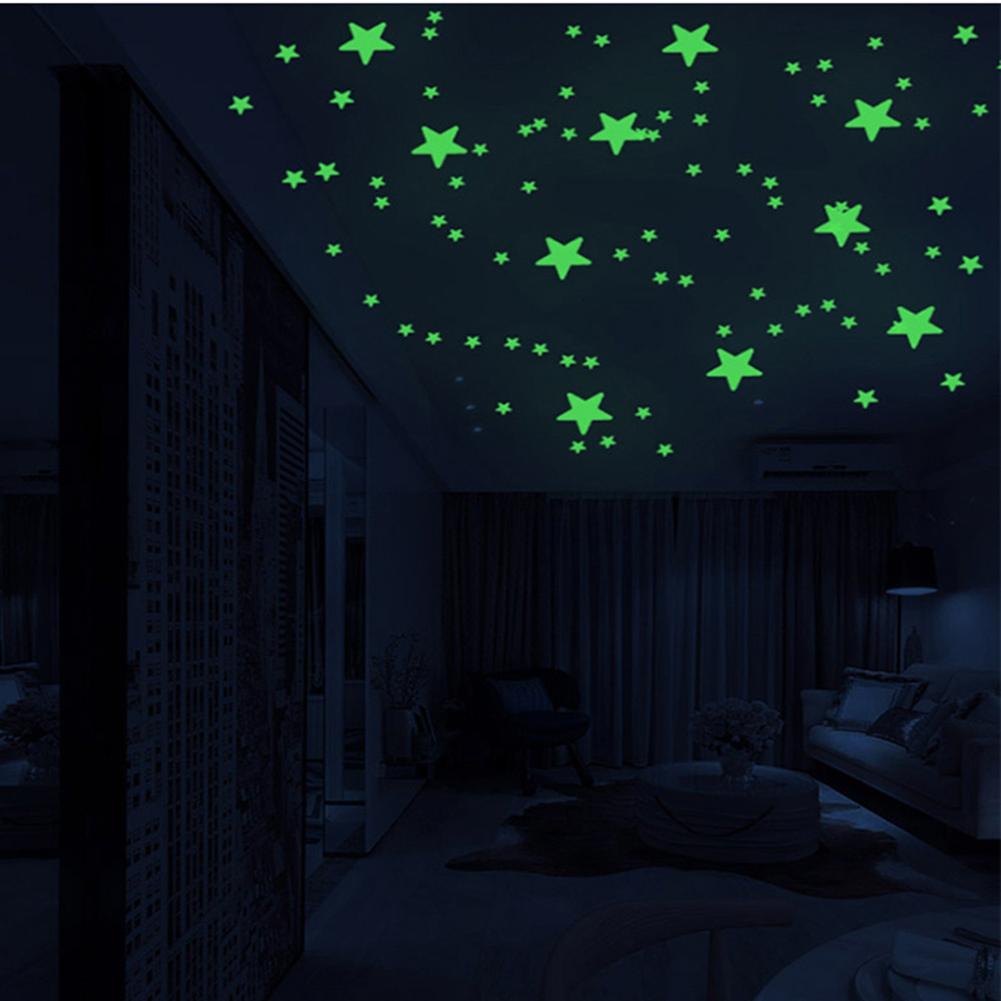 Leuchtende Sterne Wandaufkleber Wiederverwendbar Schlafzimmer Decke Heimdeko Leuchtende Wandaufkleber Für Kinder Babyzimmer DIY Dekor