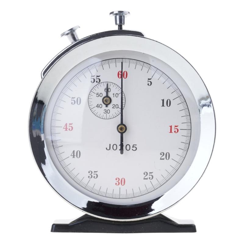 Mechanical Stopwatch Metal Timer Mechanical Stop Clock for Classroom Teaching Physics Experiments and Sports Training