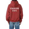 Fear of God Essentials Heavy Fleece Full Zip Hoodie Crimson Men Tops Red 192BT246246F