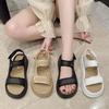 22 Spring and Summer New Platform Sandals Sports Style One-character Open-toe Sandals Tide