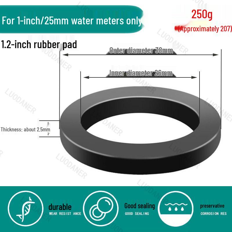 High-Temperature Resistant Silicone Gasket for DN15/20/25 Water Meter Connection (4/6 Points)