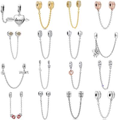 Copper Plating Christmas Gloves Butterfly Fixed Safety Chain Fit Original Bracelets Necklaces Diy Women'S Exquisite Jewelry
