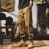 Spring and Summer American Retro Overalls Trendy Brand Trousers Men's Tied Feet Loose and Versatile Solid Color Casual Pants