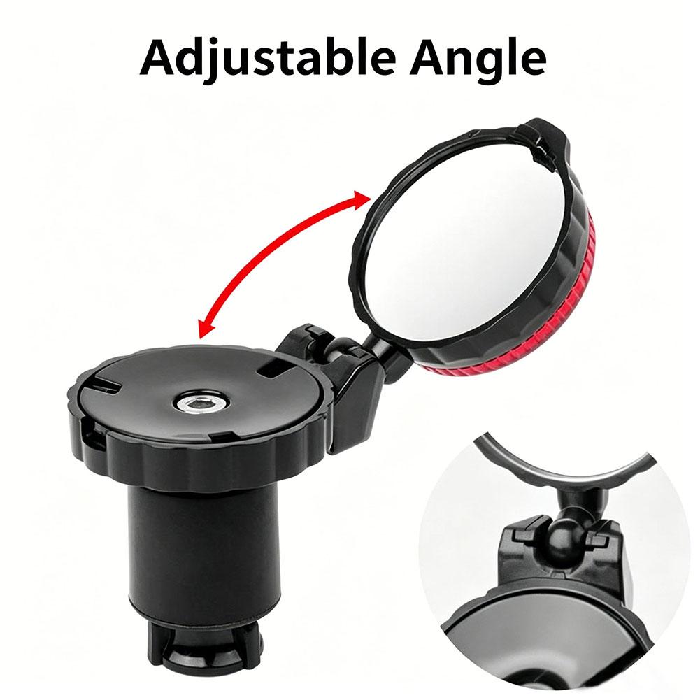 Adjustable Rotatable Bike Rear View Mirror HD Convex Mirror MTB Road Bicycle Handlebar Plug Accessories
