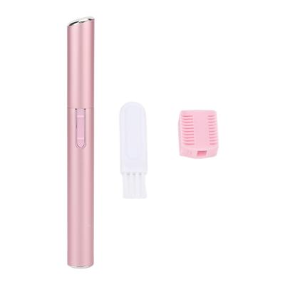 Eyebrow Trimmer Aluminum Mini Electric Portable Pink Gentle Facial Hair Remover for Women