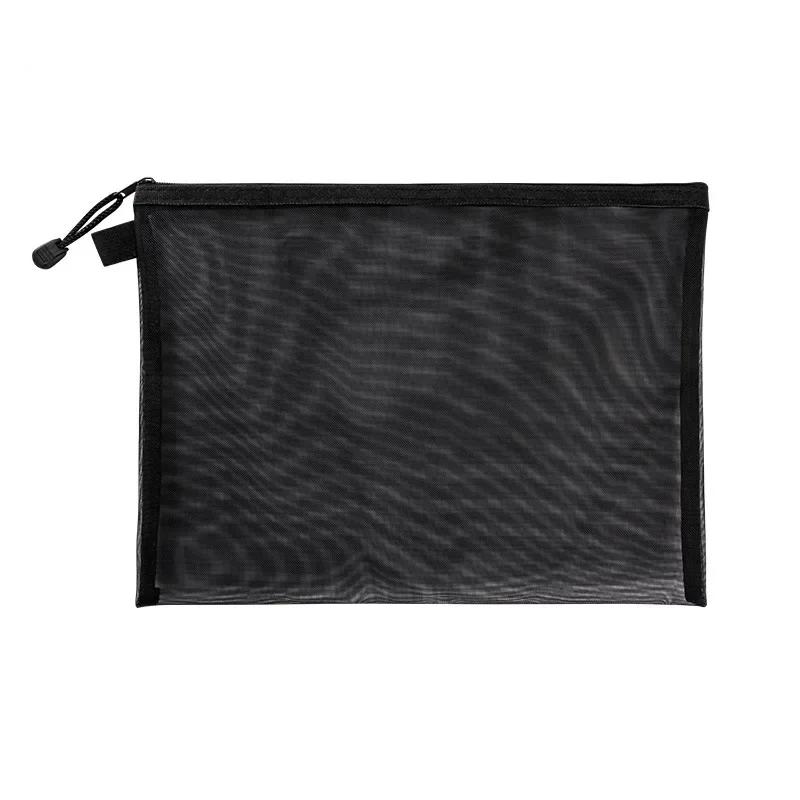 1PCS Women Make Up Makeup Bag Organizer Storage Bags Pouch Black Pink Blue Grey Mesh Cosmetic Bag Toiletry Clear Wash Bags Case