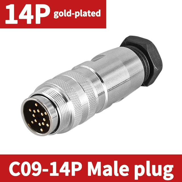 5/10PCS lP67 M16 Circular Connector C091 Waterproof 2 3 4 5 6 7 8 12 14 16 Pin Aviation Plug Metal Shielding Male Connectors
