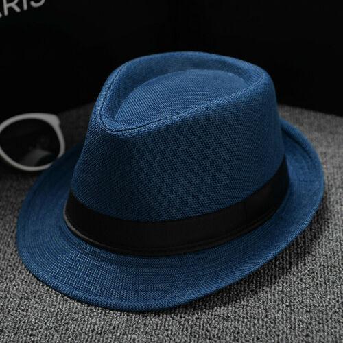 Classic Straw Fedora Hat Wide Brim Panama Hat Summer Party Fedoras Dress Hat for Men Women