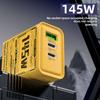 145W 3-Port Typ-C USB Gan Handy-Ladegerät Für iPhone Für Samsung Huawei Xiaomi PD Schnellladung Handy-Netzteil Reise