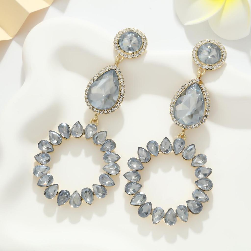 Japanese-Korean Exaggerated Waterdrop Earrings: Elegant High-End Masquerade Accessories