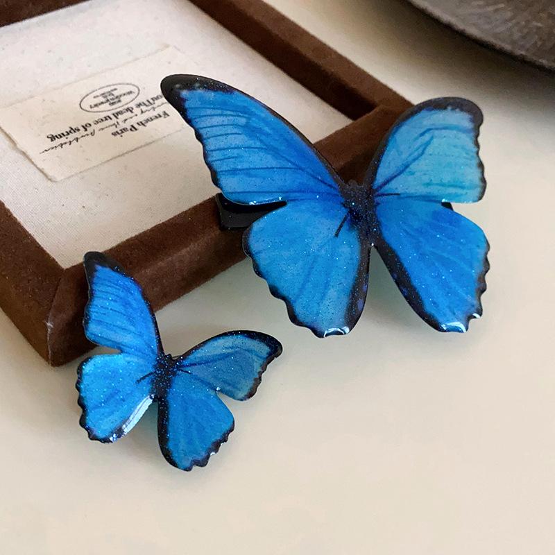 Pince Bec de Canard Papillon Design Unique, Accessoire Cheveux Style Champêtre Forêt, Tempérament Polyvalent, Pince à Cheveux Élégante Avec Atmosphère